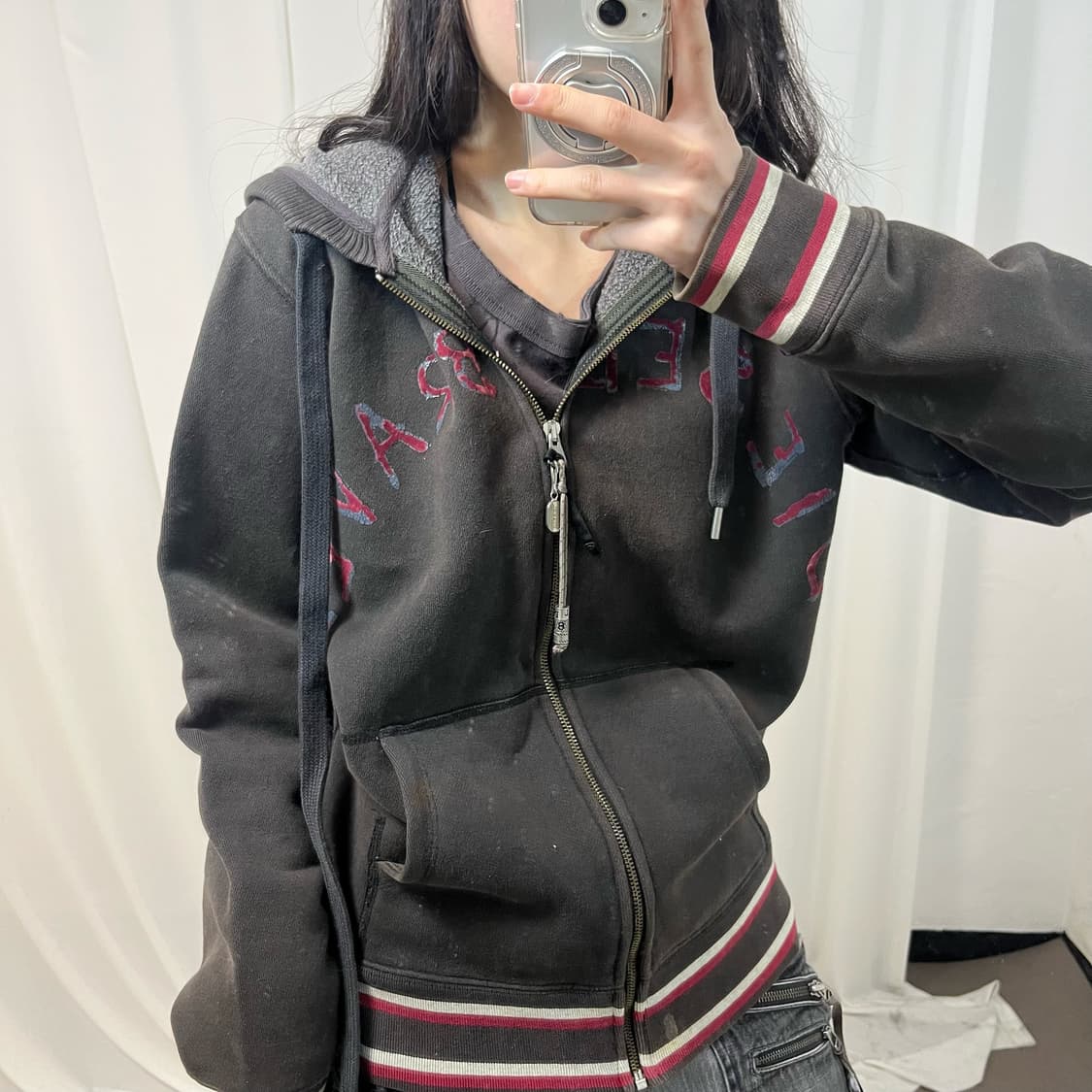 Diesel Brown Hoodie Zip-up 상품이미지3