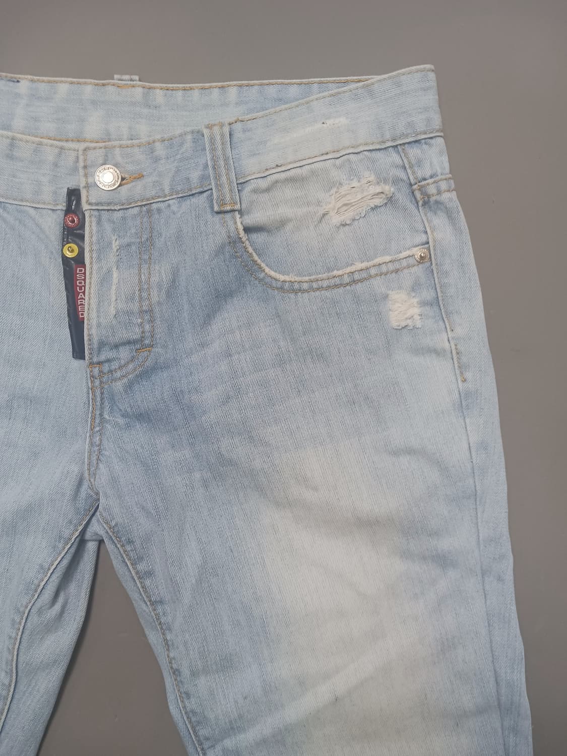 [34] 디스퀘어드2 연청 래더패치 슬림진 청바지 상품이미지4