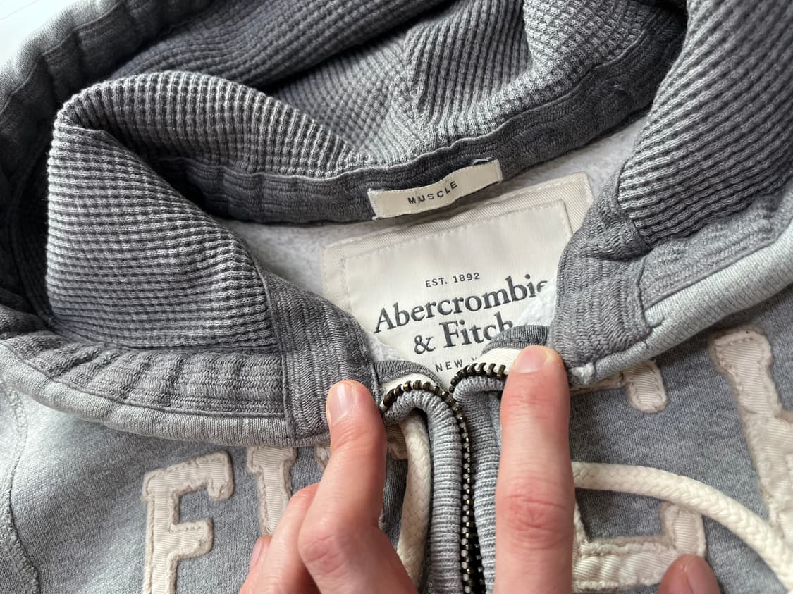 아베크롬비 후드집업 피치 92 그레이 M 상품이미지7