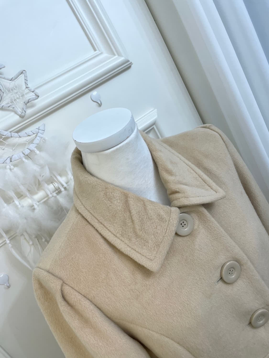 beige lovely puff pleats coat(size-38) 상품이미지8