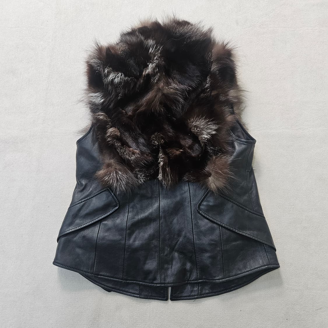 66 카시바디 여성 폭시 퍼 양가죽 조끼 0401Y 상품이미지2