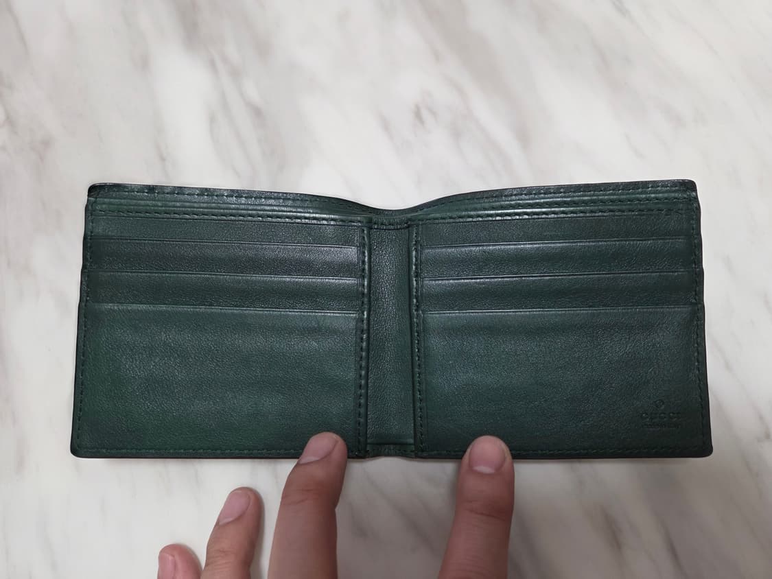 구찌 마이크로시마 반지갑 다크그린 상품이미지3