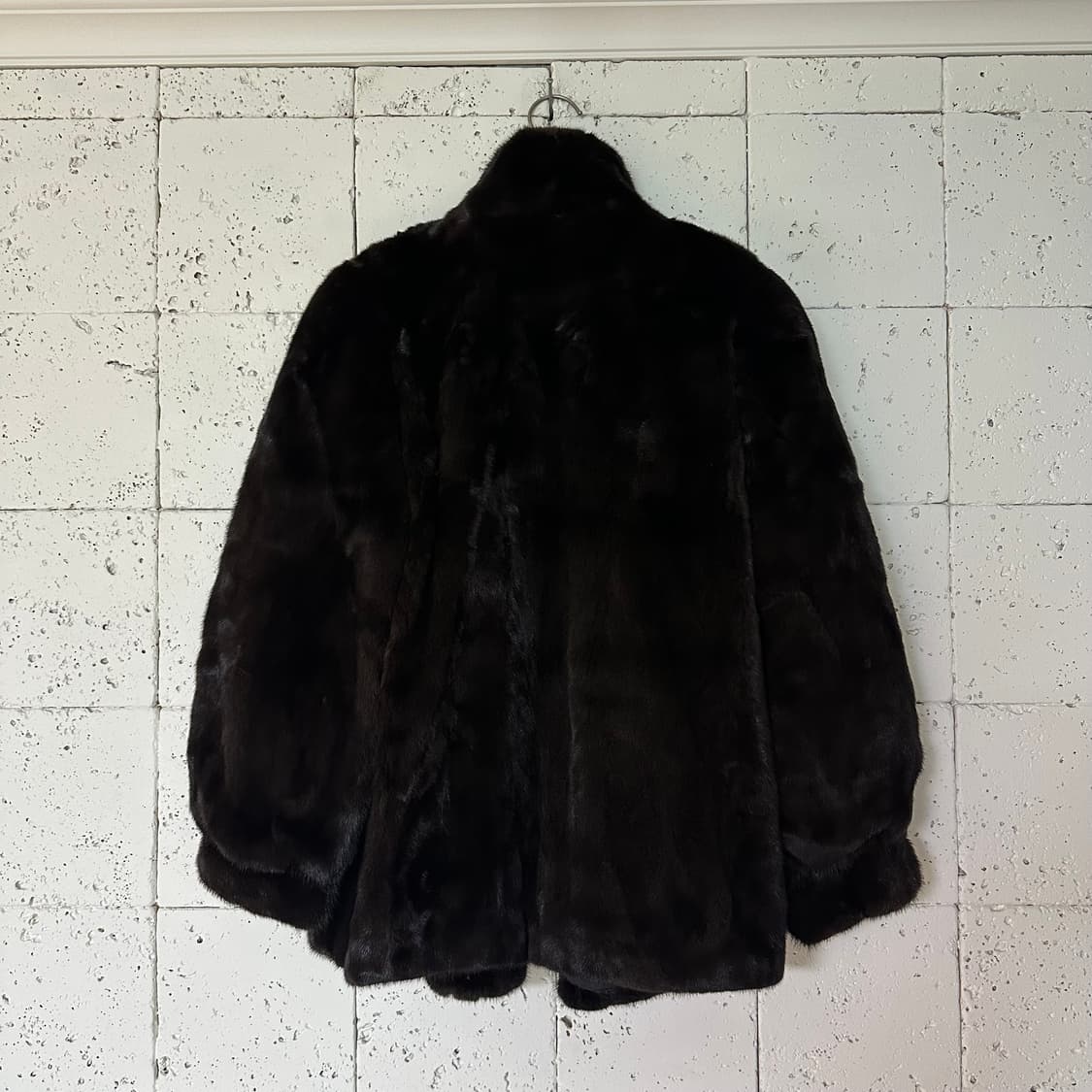 우먼100 진도 블랙글라마 밍크 코트 블랙 브라운 상품이미지6