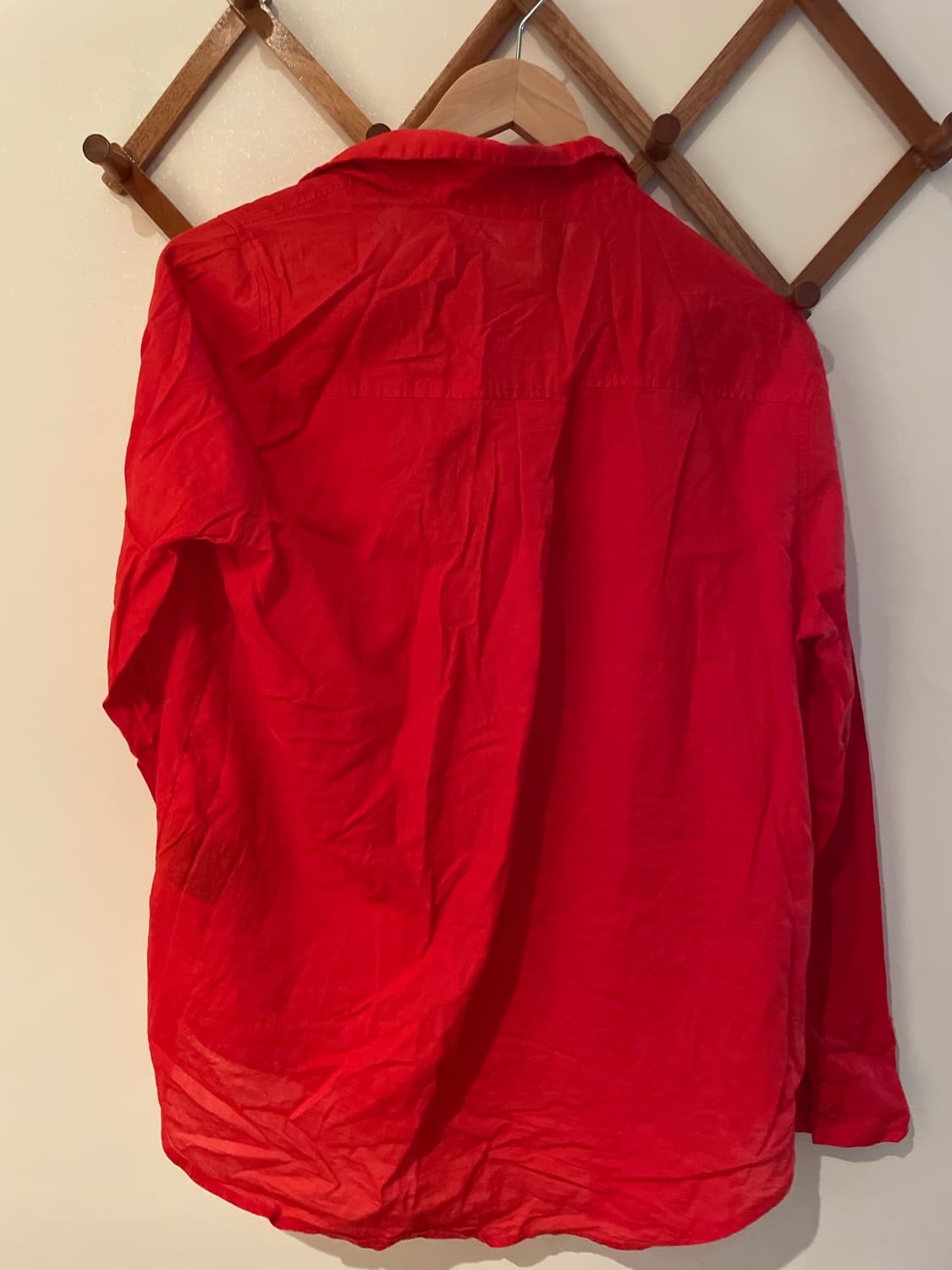 H&M Linen Blend Red Shirts 상품이미지3