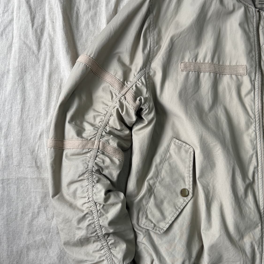 H&M 빈티지 셔링 패치 봄버 XL(105) 상품이미지3