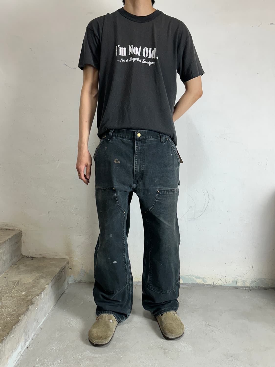 OG USA Made 칼하트 더블니 블랙 칼하트 B01 썩블니 상품이미지2