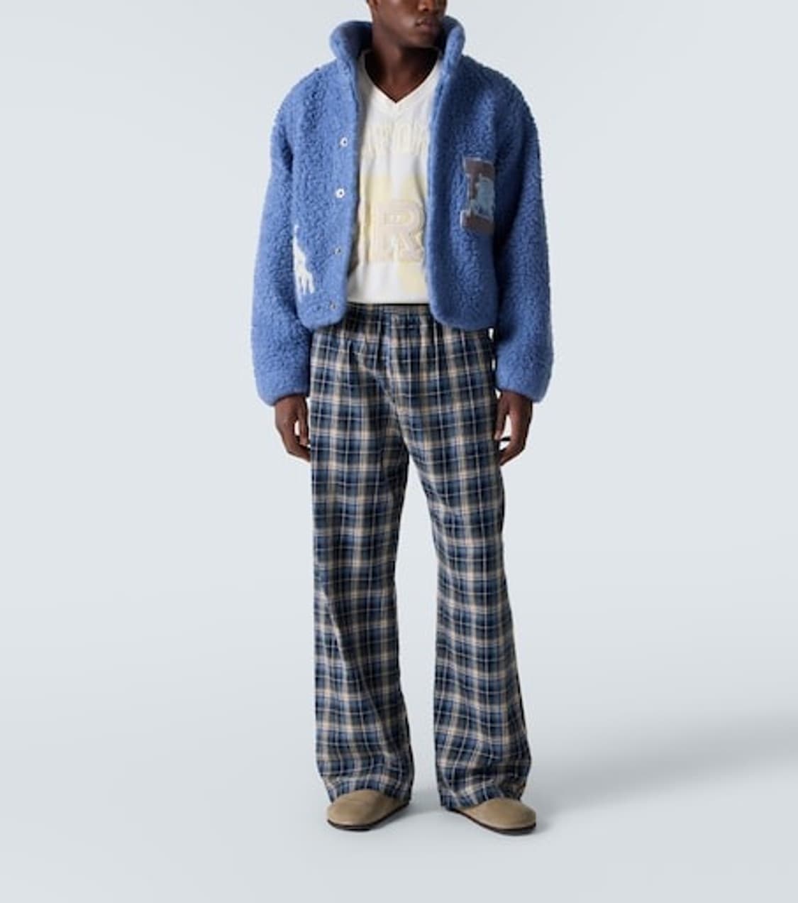 [S,L]이알엘 ERL 25fw BLUE PLAID 체크 팬츠 상품이미지3