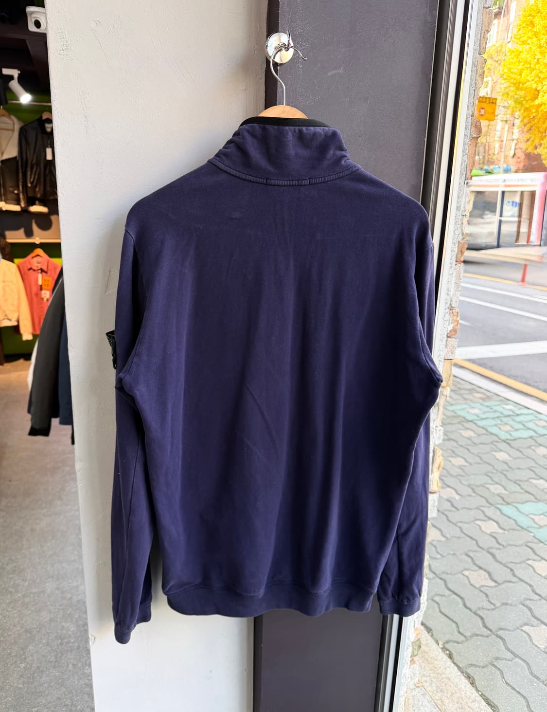 XL/ 스톤아일랜드 브러쉬드 오가닉 기모 하프집업 상품이미지8