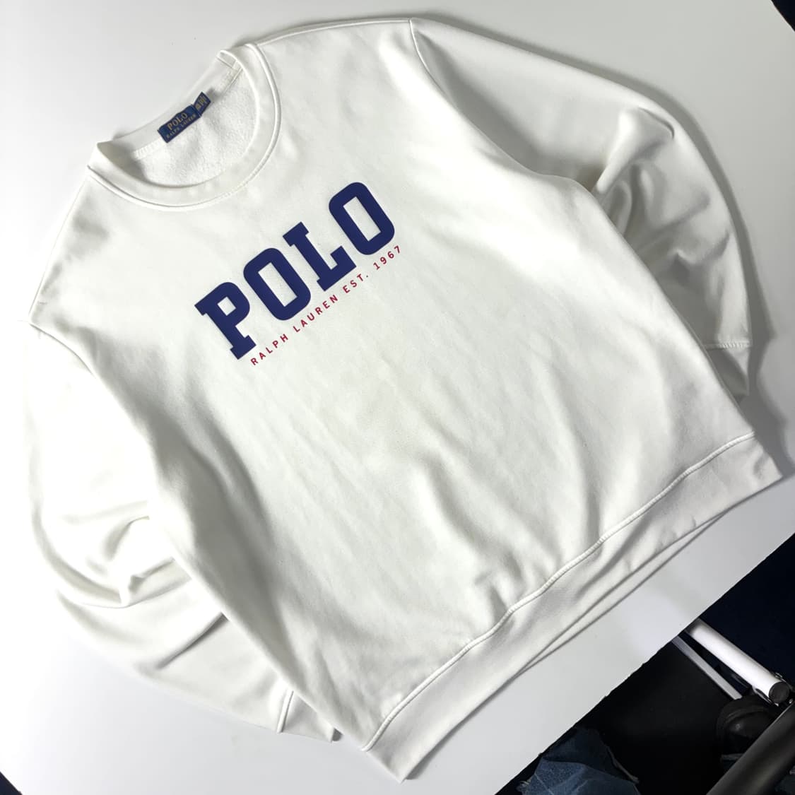 Polo 폴로 랄프로렌 신형 POLO 화이트 맨투맨 상품이미지2