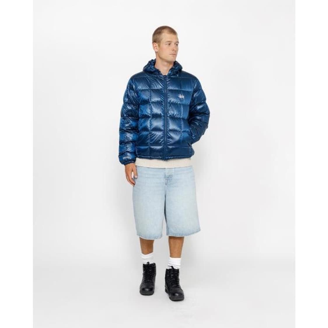 스투시 미드웨이트 후드 푸퍼 로얄 m 상품이미지1