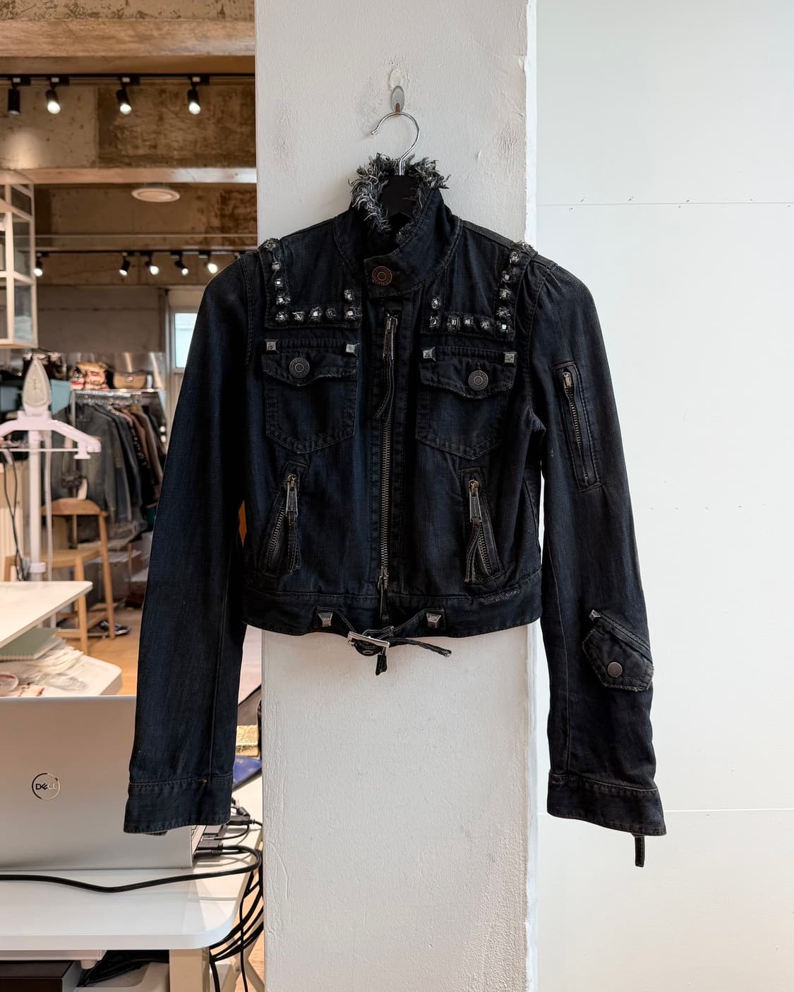 디스퀘어드2 데님 스터드 라이더 자켓  상품이미지2