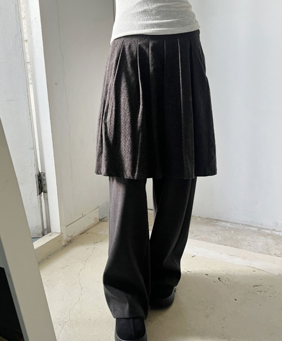 피치 도트 플리츠 상품이미지3