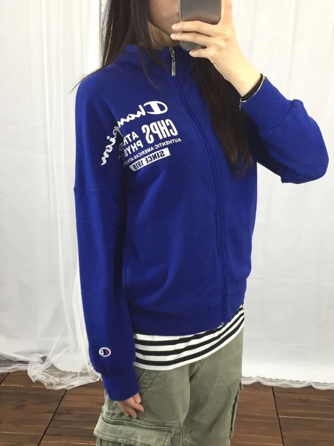 Champion Big Logo Zip Sweatshirt 상품이미지4