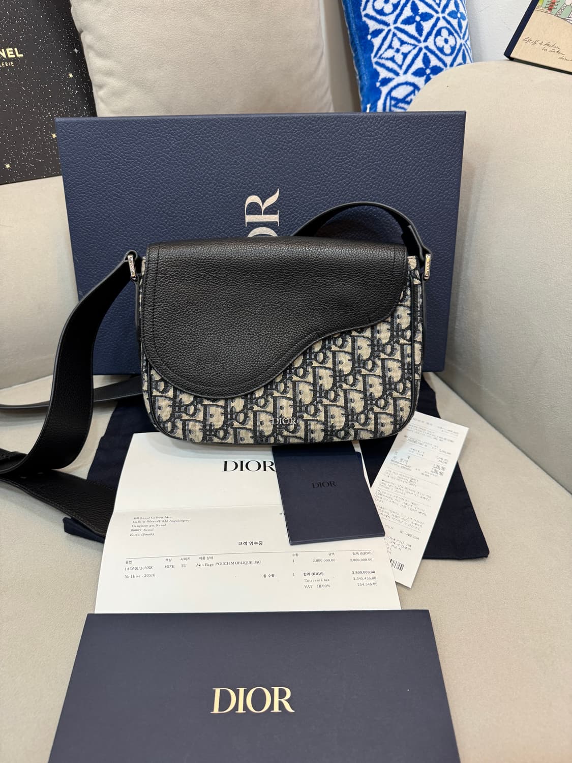 백화점판 디올 새들 메신저 크로스백  상품이미지1