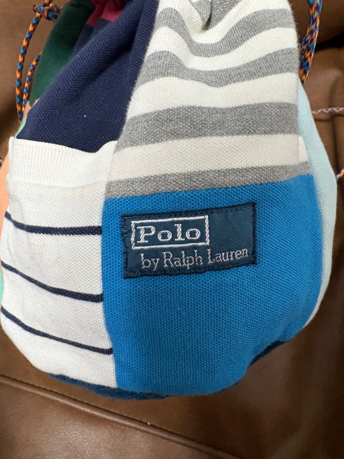 폴로 랄프로렌 리메이크 패치워크 조리개 크로스백 상품이미지6