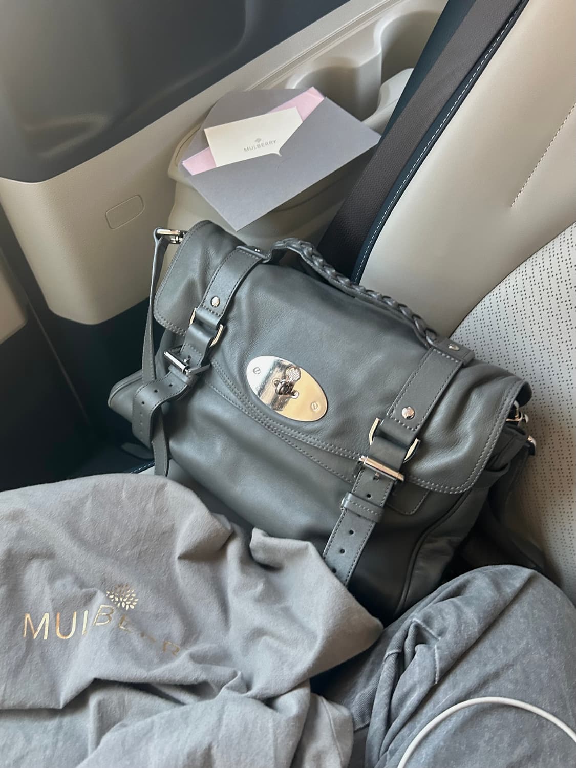 여름준비❗️)) Mulberry 멀버리 알렉사 레더 그레이 숄더백 상품이미지2