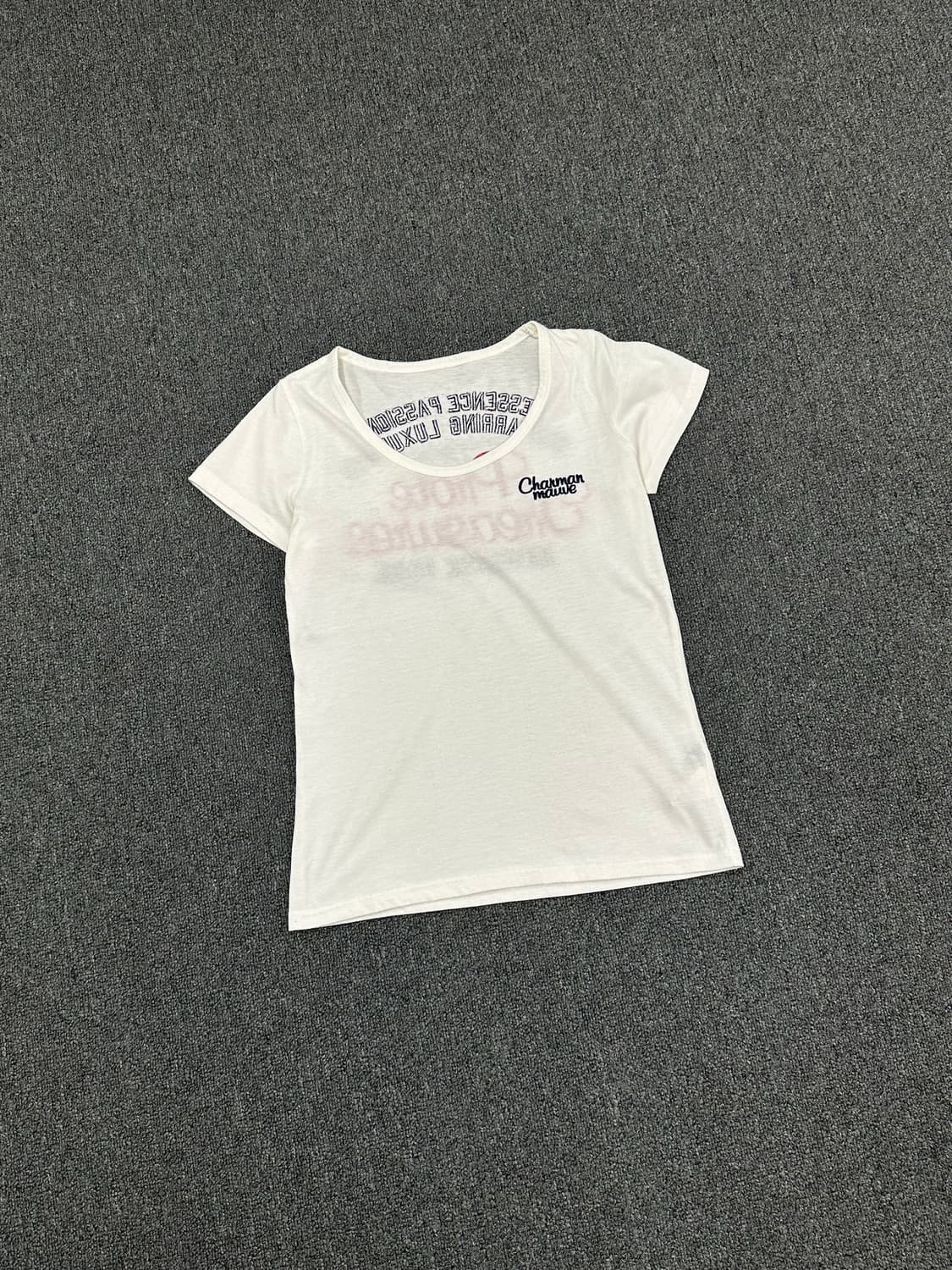 OS)INGNI vintage 여성 자수 패치 반팔 상품이미지3