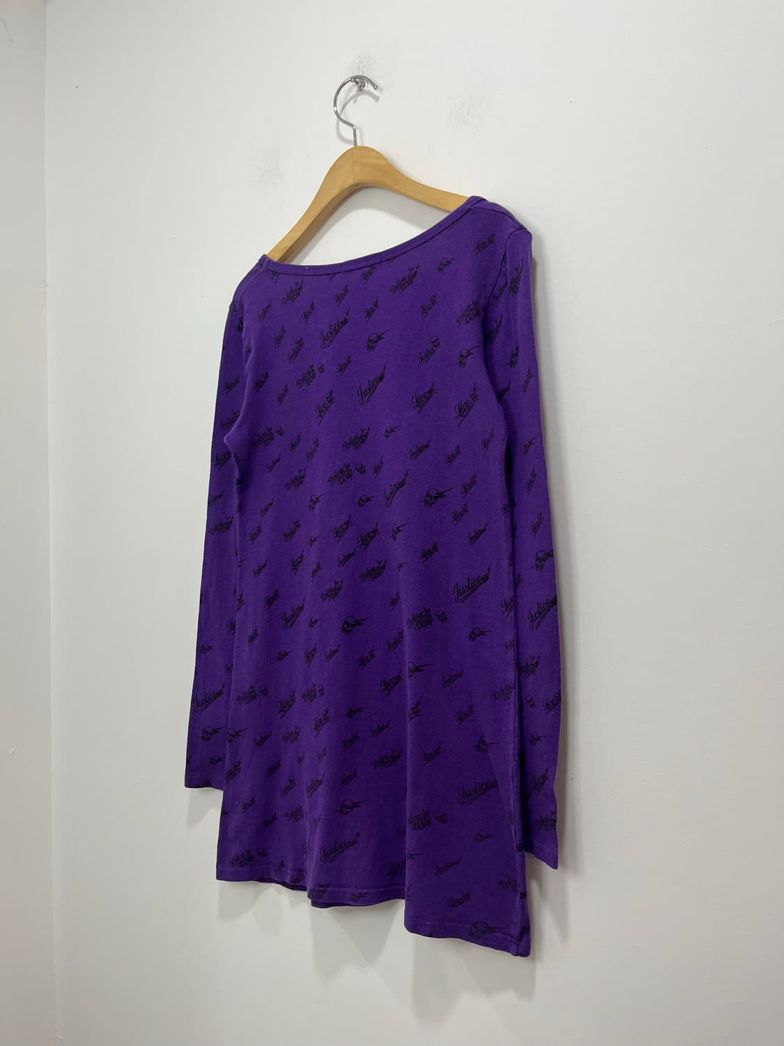 락펑크 스컬 번개 프린팅 U넥 롱슬리브 티셔츠 상품이미지6