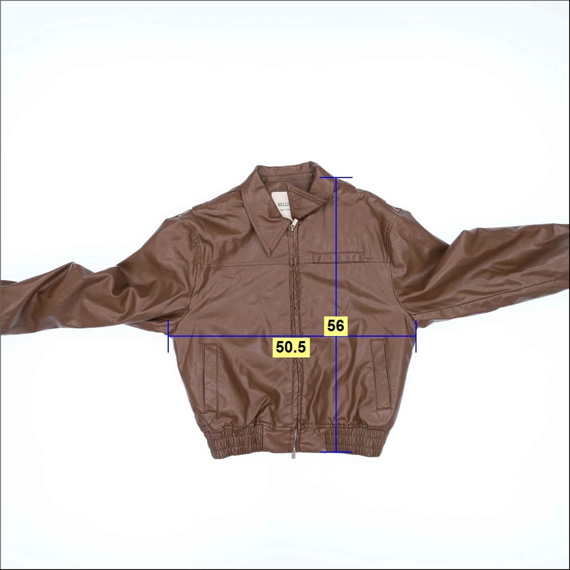 [실측확인] 베이델리 여성 크롭 레더자켓 0120J 상품이미지6