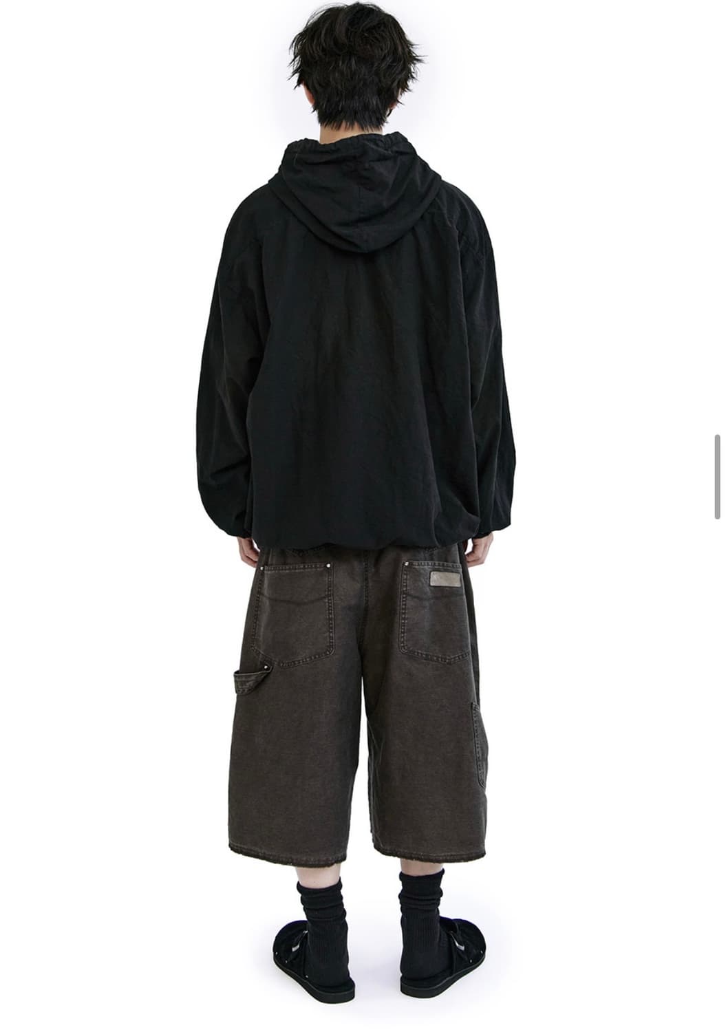 폴리테루 zip hoodie parka used black 3size 상품이미지6