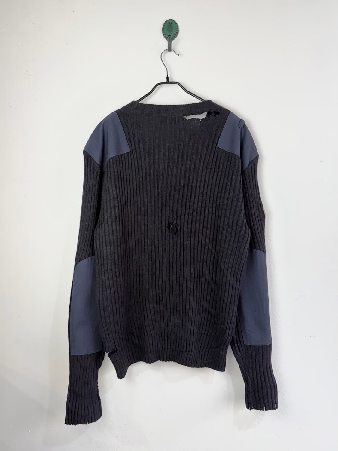 빈티지 디스트레스드 코만도 니트 집업 상품이미지4