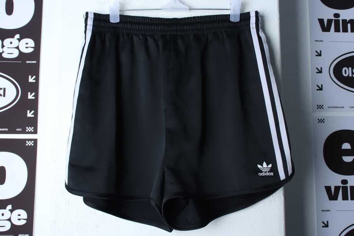 W(L) 아디다스 반바지 팬츠 오리지널 새틴 블랙 돌핀 한정판-P9841 상품이미지2