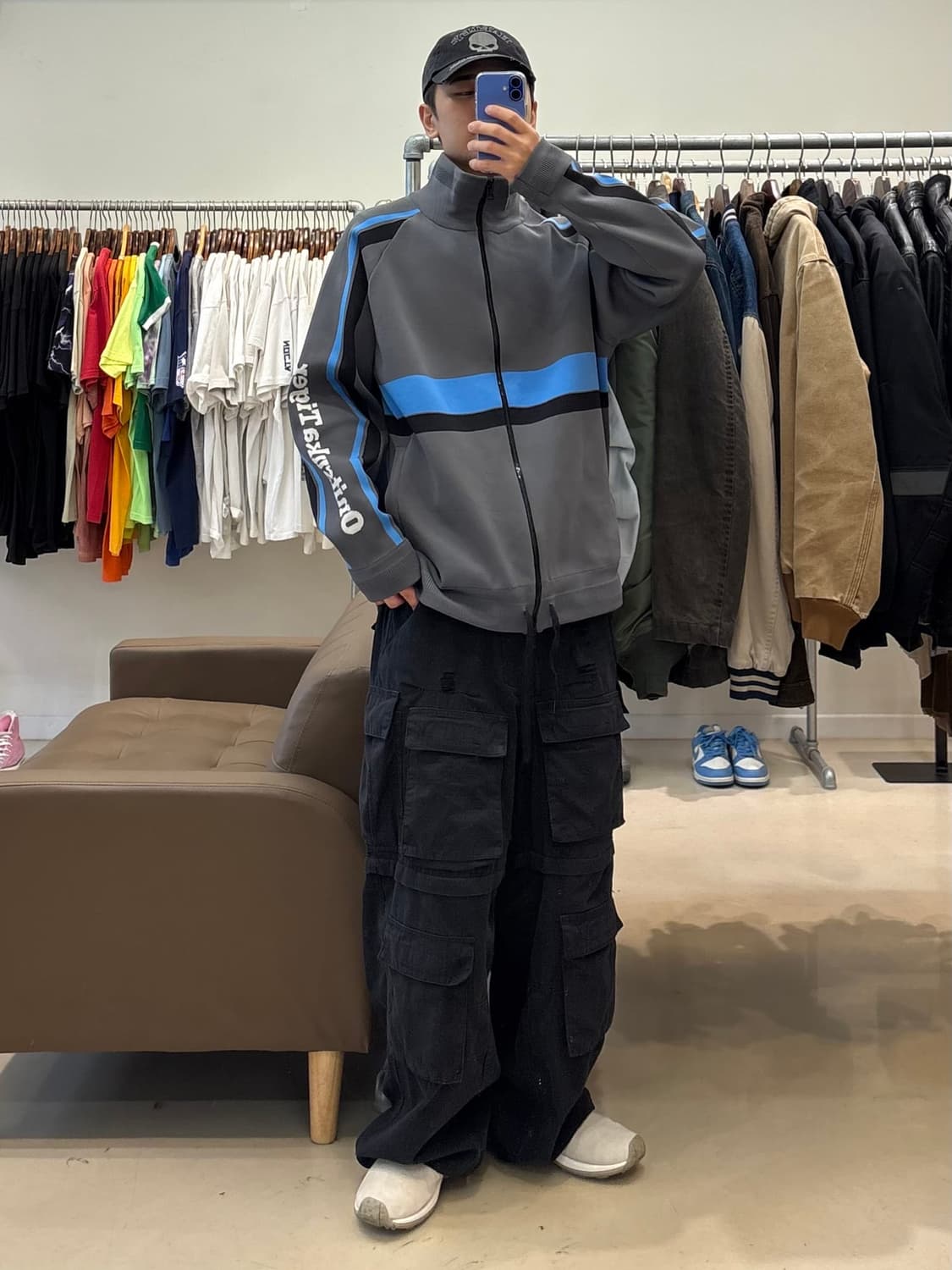 오니츠카 타이거 네이비 져지 상품이미지9