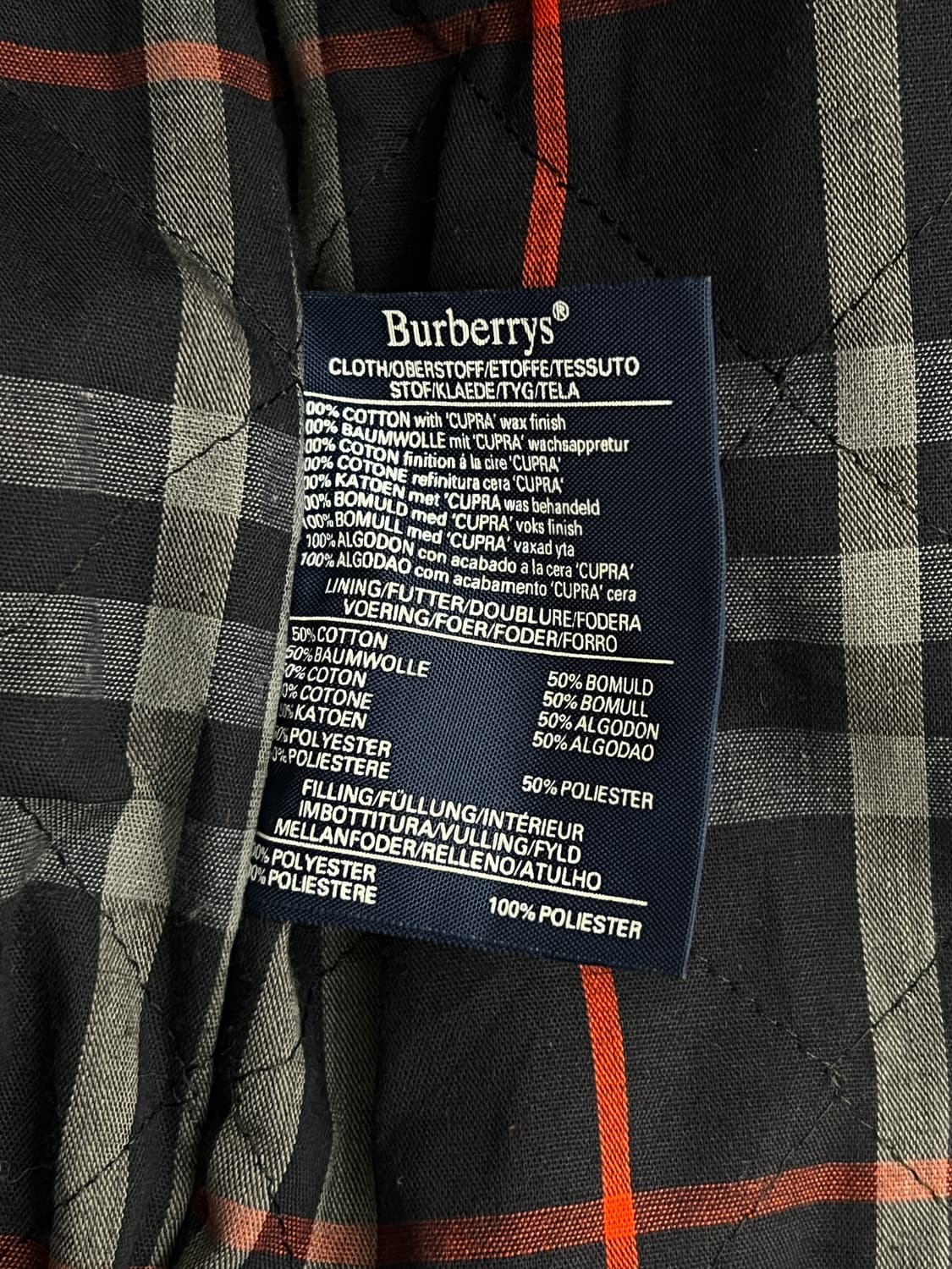 버버리 왁싱자켓 Burberry waxed jacket 상품이미지7