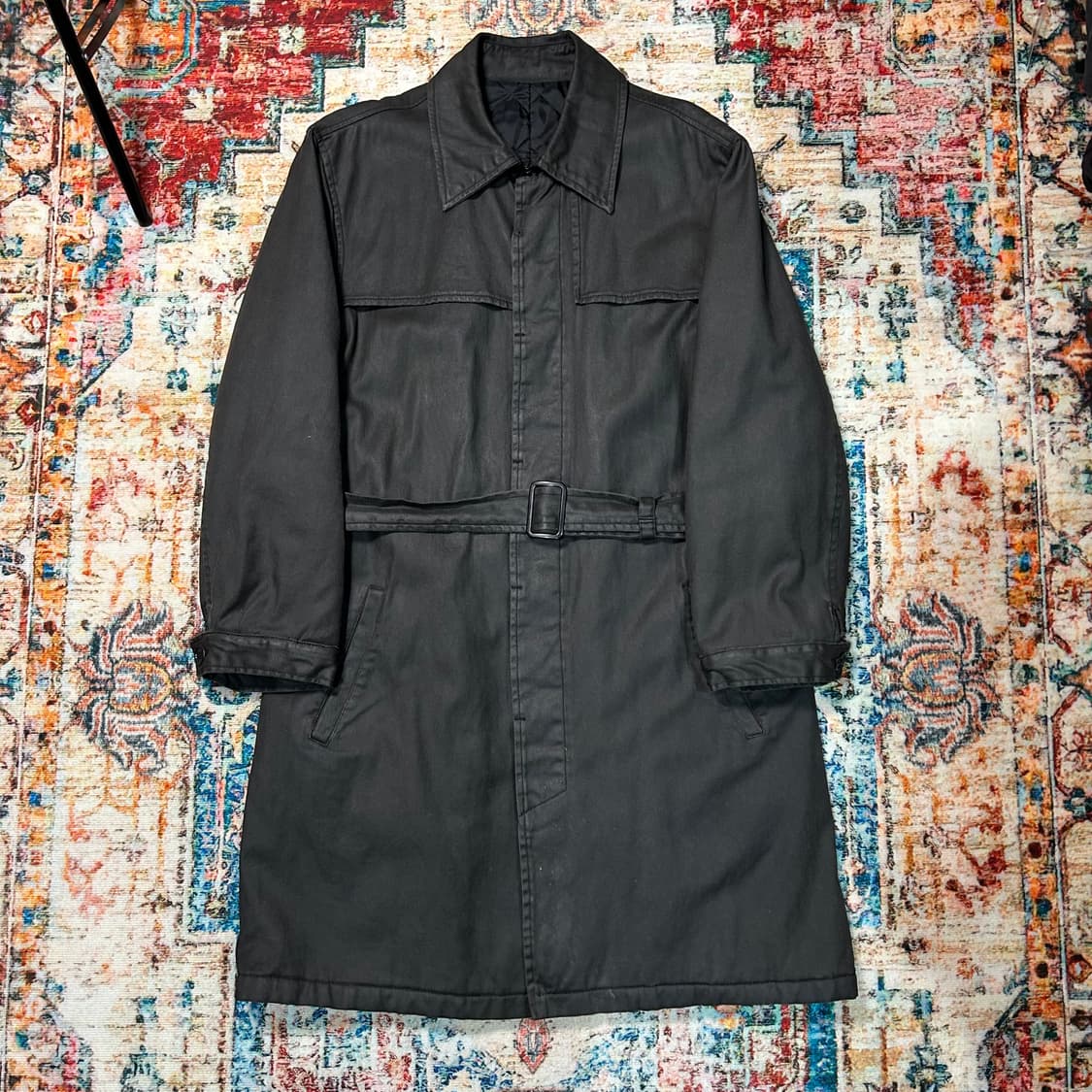 [XL] 90s 캘빈 클라인 왁스 벨티드 카코트 상품이미지1