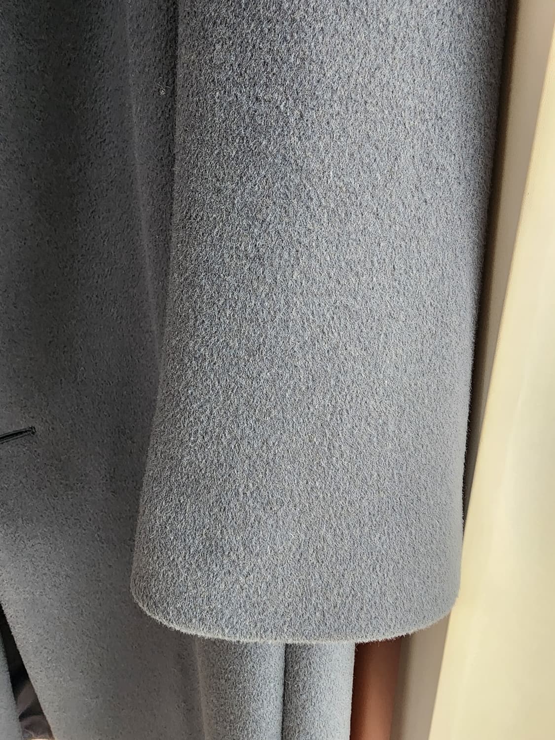 무신사 스탠다드 울 캐시미어 오버핏 코트 L(105~110) 그레이쉬블루 상품이미지5