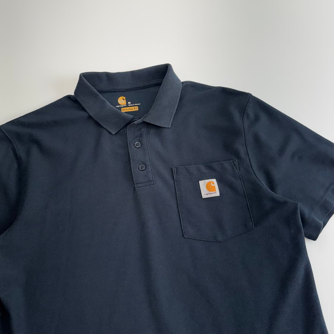 Carhartt 칼하트 네이비 카라 반팔티 상품이미지4