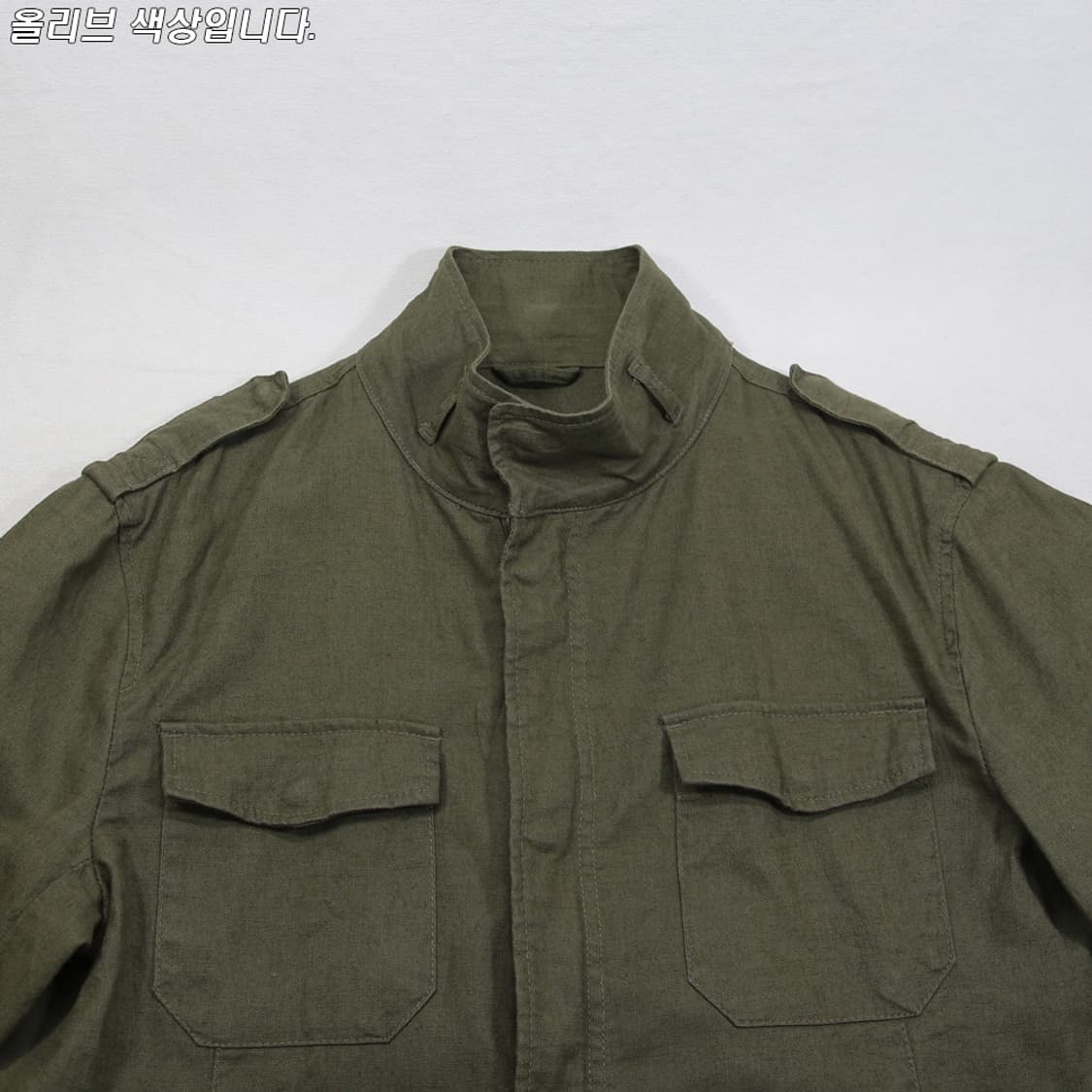 (착용컷) 유니클로 밀리터리 린넨 자켓 (남성용 100) 상품이미지4