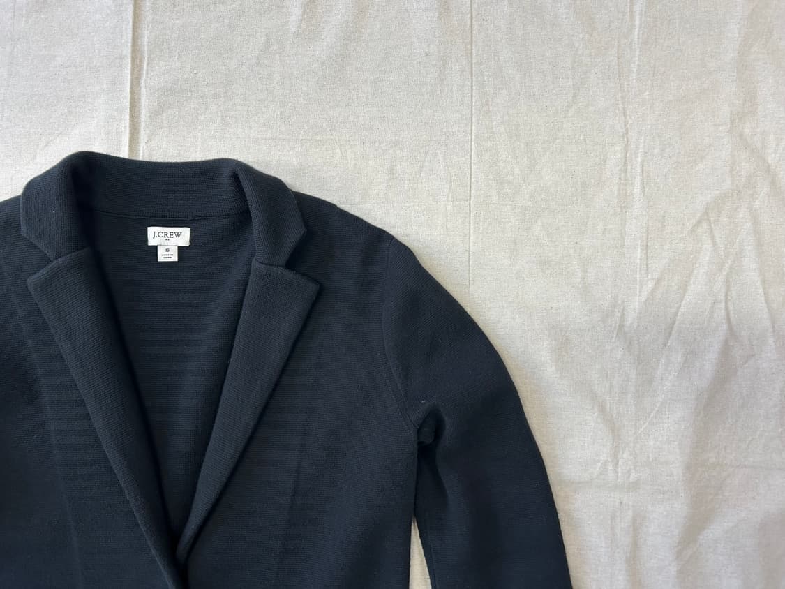 블랙 코튼 싱글 버튼 자켓 상품이미지6