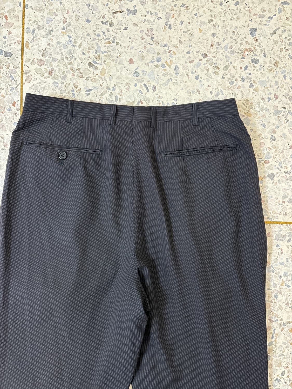 90‘s 입생로랑 스트라이프 투턱 슬랙스 상품이미지9