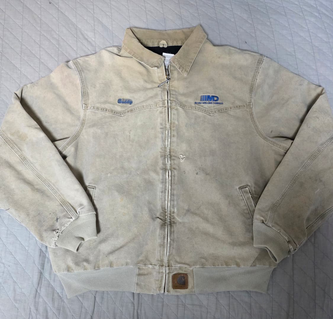 [XXL] 00s 빈티지 칼하트 산타페 j14 WET 트래쉬드 워크자켓 상품이미지1