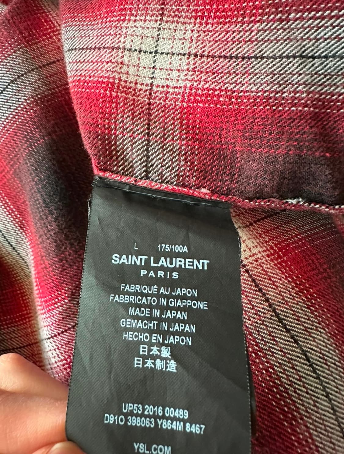 생로랑 웨스턴 플란넬 셔츠 L 상품이미지3