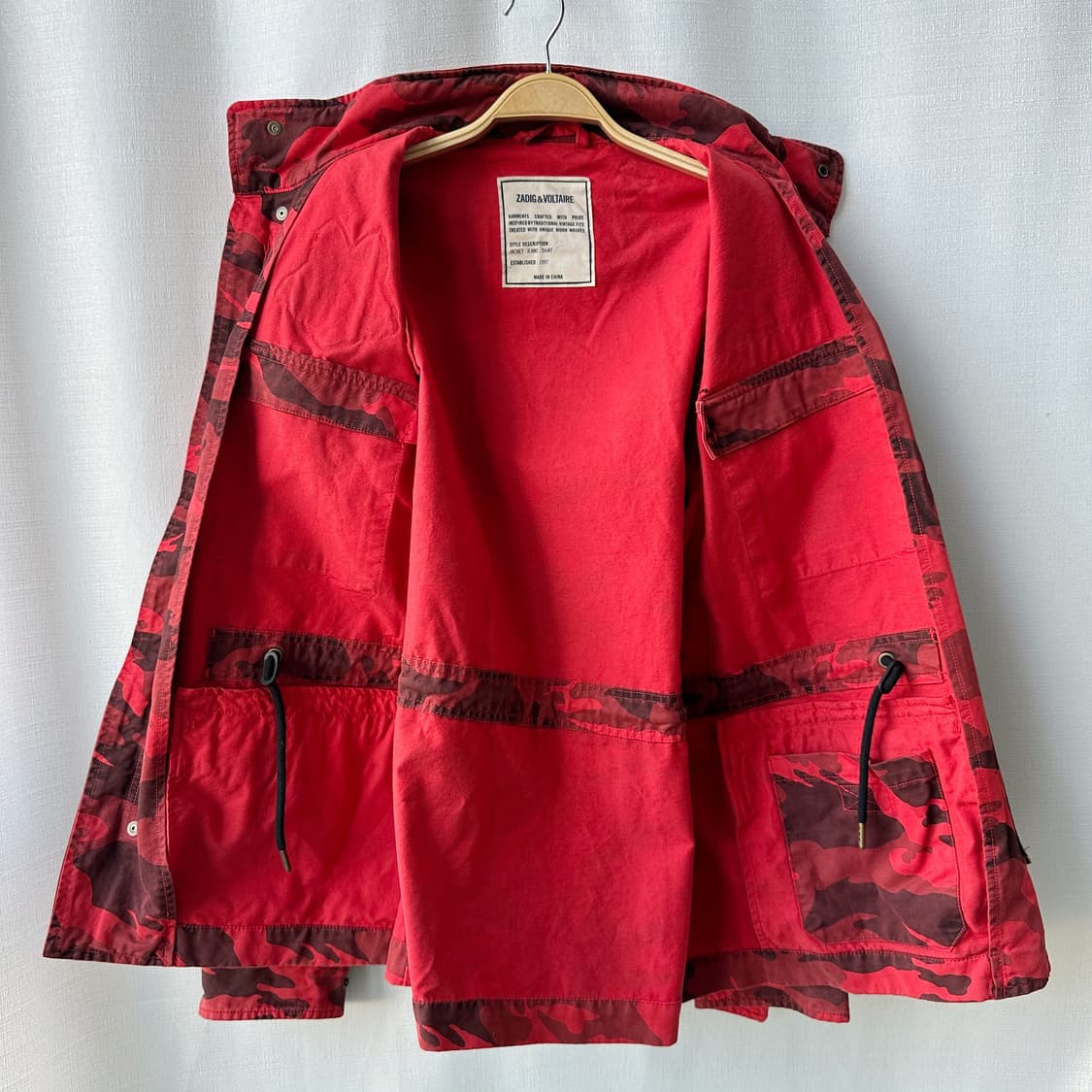 쟈딕앤볼테르 BERNARD CAMOU 유틸리티 자켓 레드 M 상품이미지5