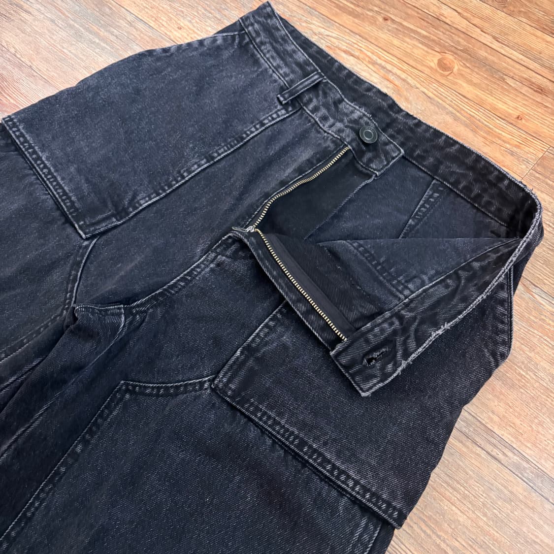 준지 카펜터 흑청 콘데님 청바지 44 루즈핏 29 상품이미지10