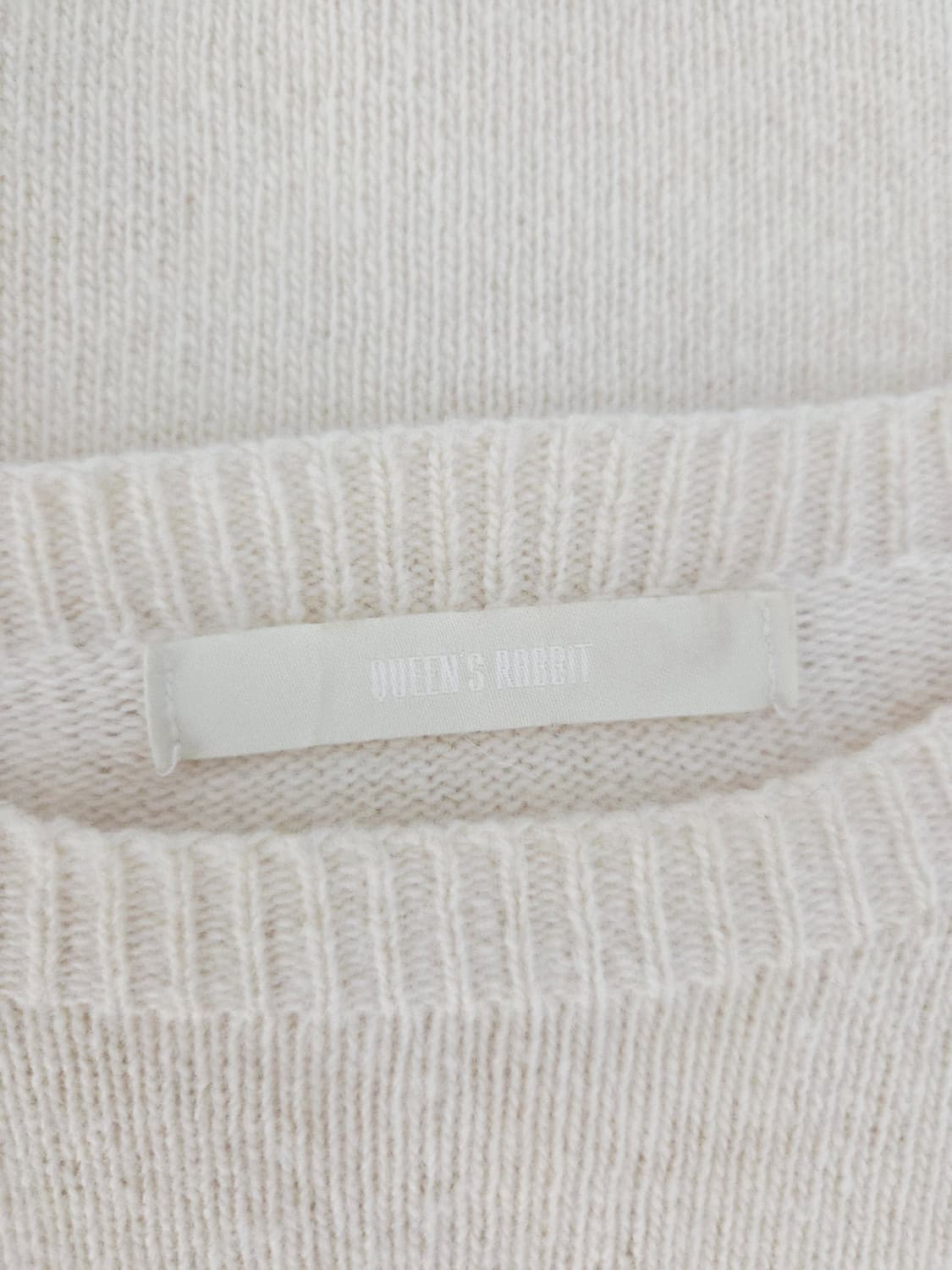 QUEEN'S RABBIT 퀸즈래빗 파인울 100% 반팔 니트 상품이미지6