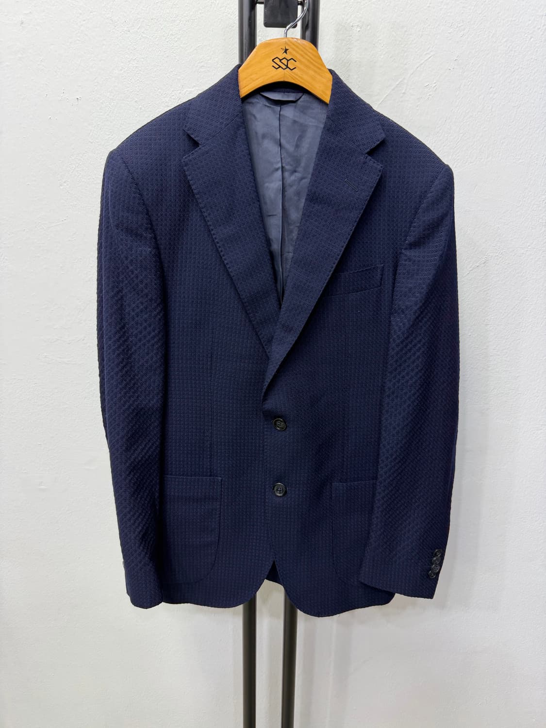 정품) ST듀퐁 이태리 네이비 남성 정장 더블저튼 자켓 46 상품이미지1