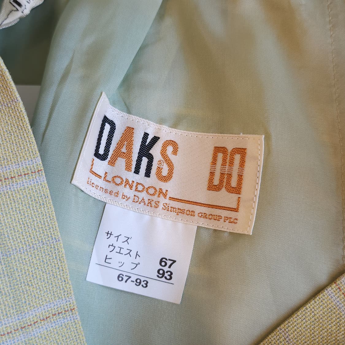 90s 닥스 잉글랜드 레몬 체크 스커트 상품이미지7