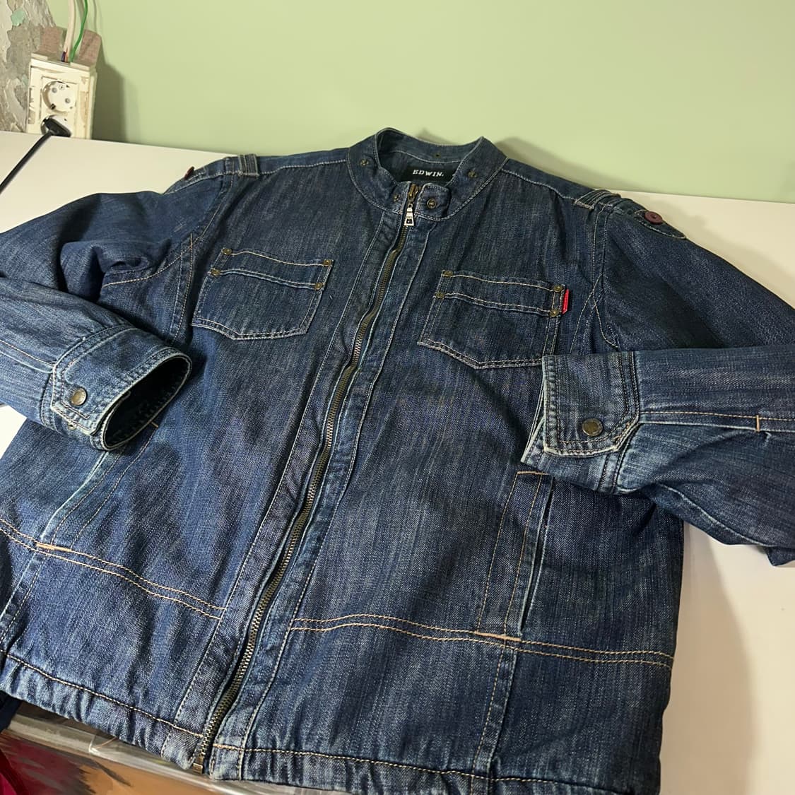 95 M 에드윈 인디고워시드 워크 데님 트러커자켓 청자켓 상품이미지1