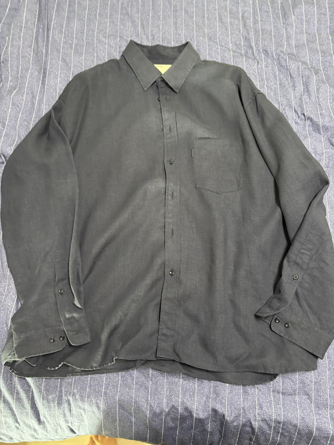 포터리 린넨셔츠 네이비 4사이즈 상품이미지1