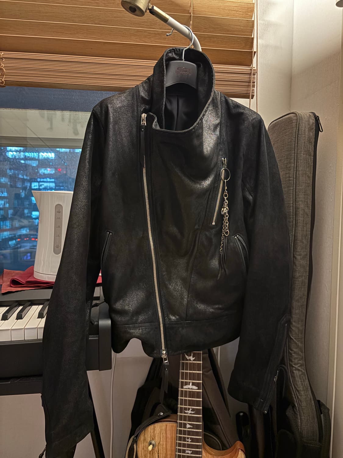 Kmrii 드레이프 레더자켓 상품이미지3