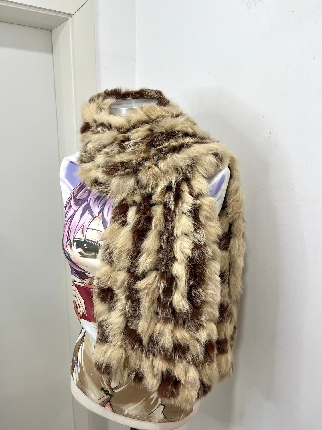 일본 빈티지 갸루 토끼털 퍼 머플러 상품이미지1