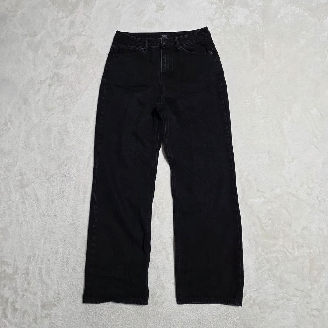 (30)여성 무신사스탠다드 스트레이트 데님 팬츠 블랙 상품이미지1