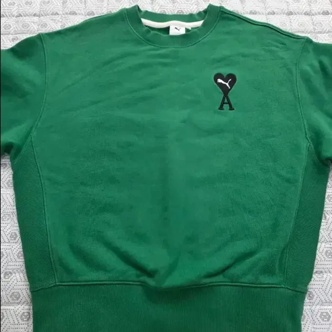 아미 하트 로고 맨투맨 그린 95 상품이미지4