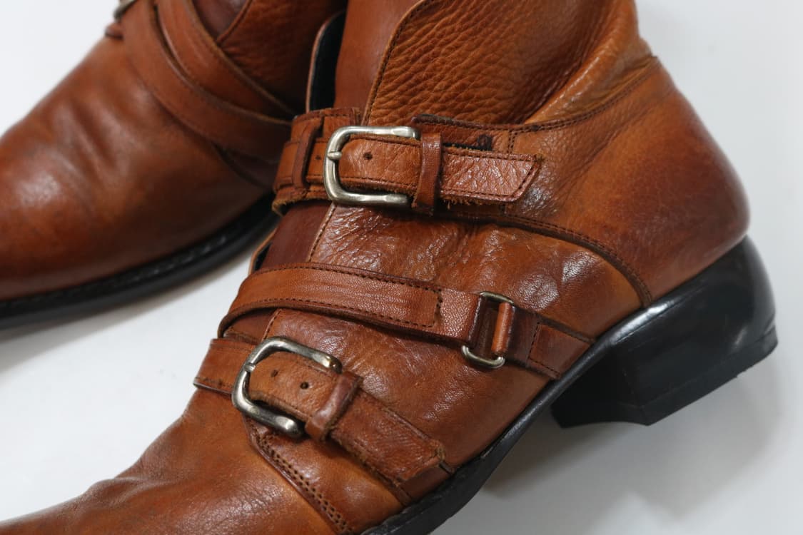 훕데두 트리플 버클 스트랩 레더 부츠 상품이미지4