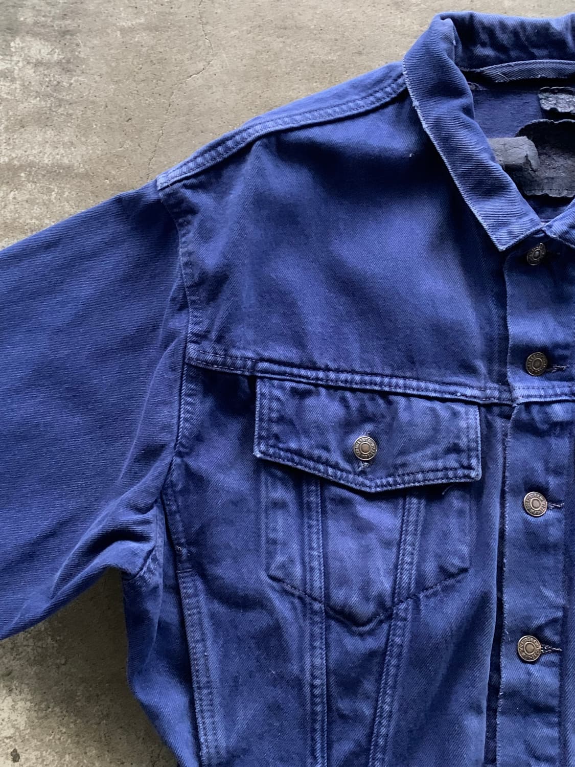 90s 리바이스 70598 빅 패치 데님 트러커 자켓 상품이미지4