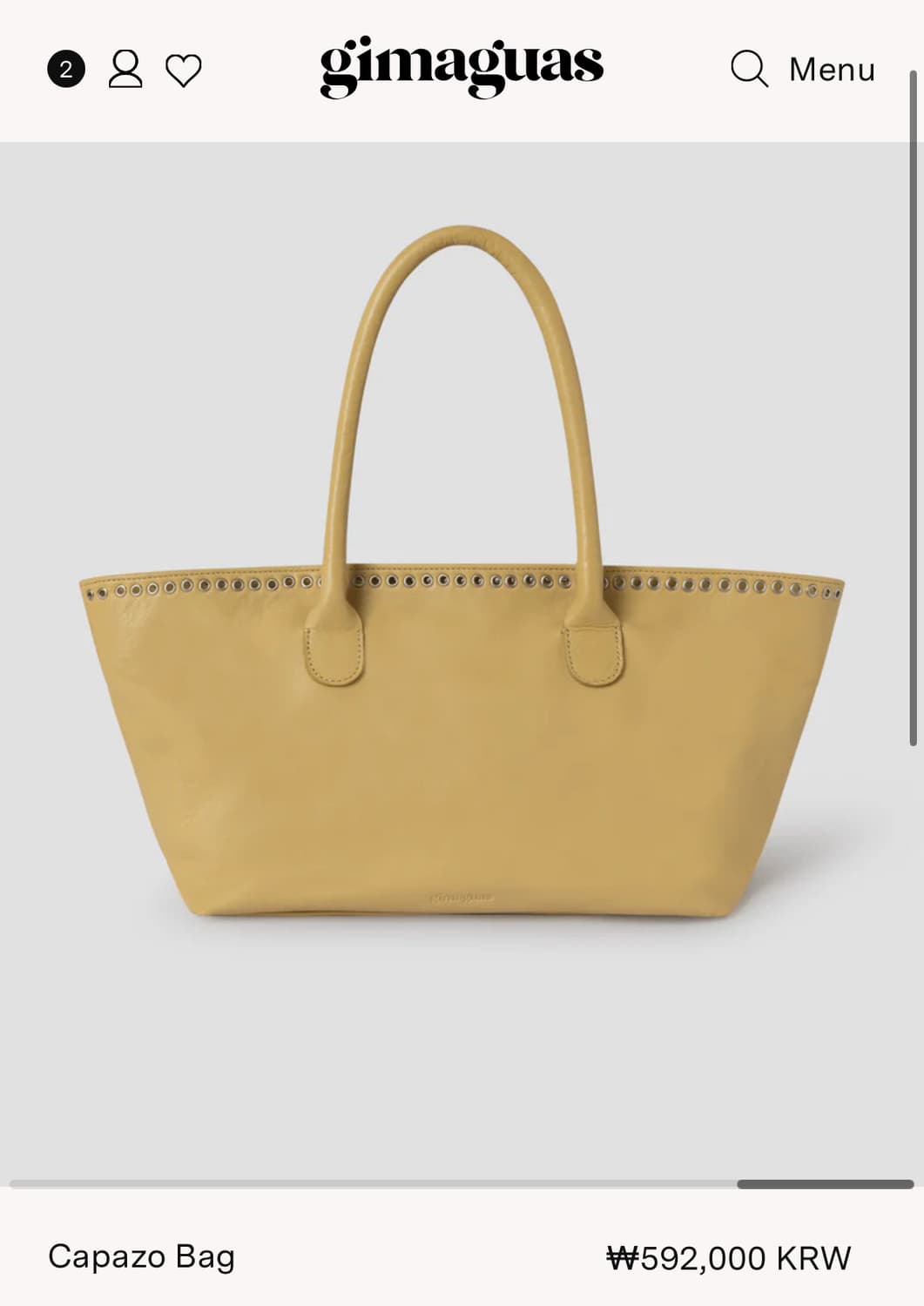 기마구아스 Capazo 아일렛 토트백/버터 상품이미지6